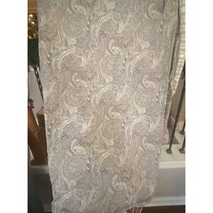 RALPH LAUREN PAISLEY Reversible FULL QUEEN DUVET Cover Gray Yellow Stripe READ